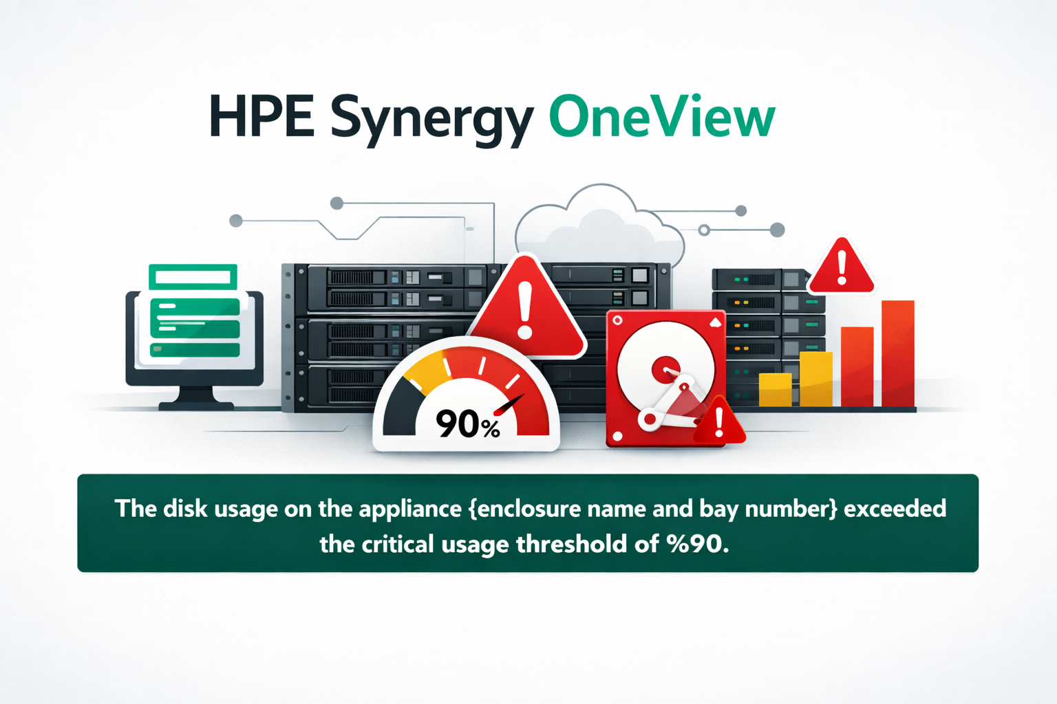 HPE Synergy OneView The disk usage on the appliance {enclosure name and ...